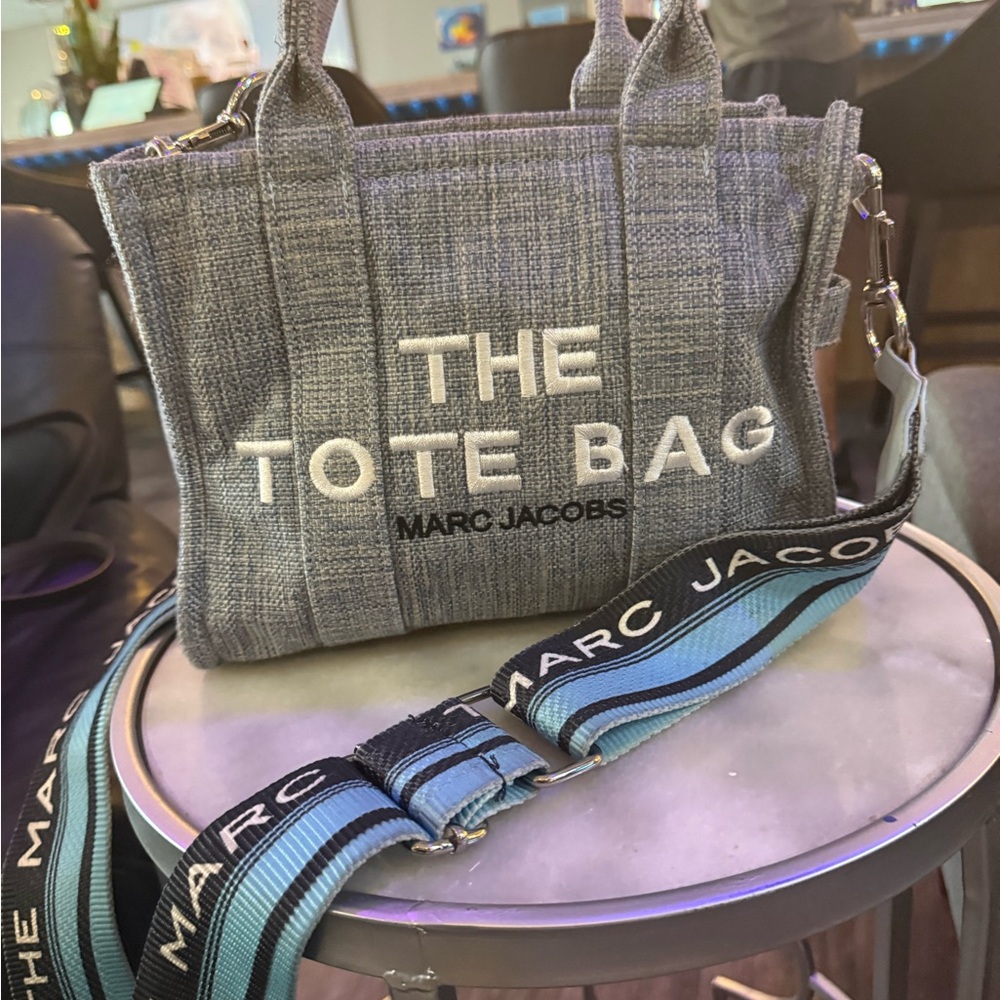 Marc Jacobs Blue and Gray Tote Bag